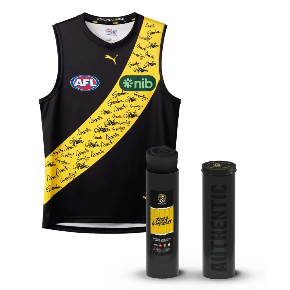 RICHMOND FOOTBALL CLUB 2024 SQUAD SIGNED GUERNSEY