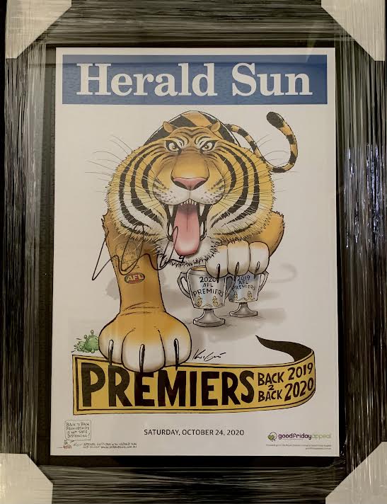 Richmond 2019 Mark Knight Poster Signed By Dustin Martin Framed