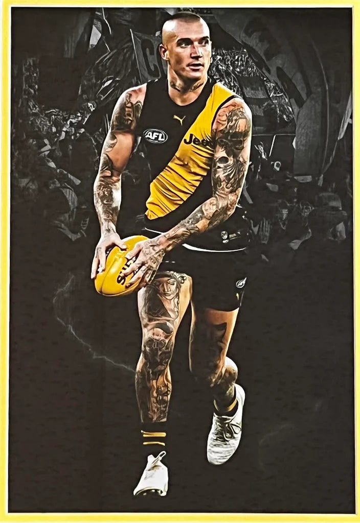 RICHMOND-Dustin Martin Signed 2020 Grand Final Jersey Framed