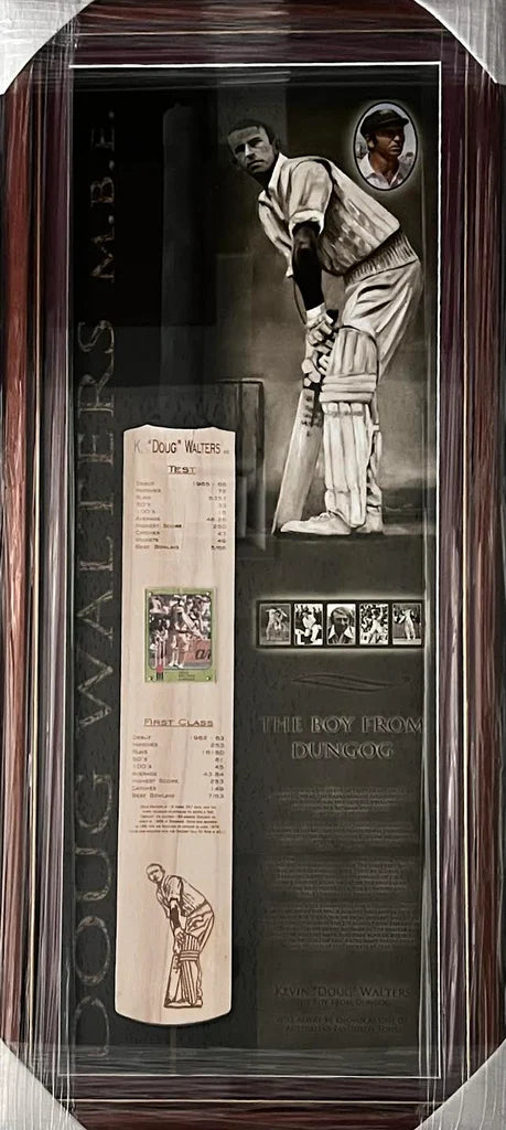 Doug Walters Bat Framed