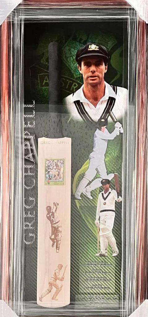 Greg Chappell Bat Framed