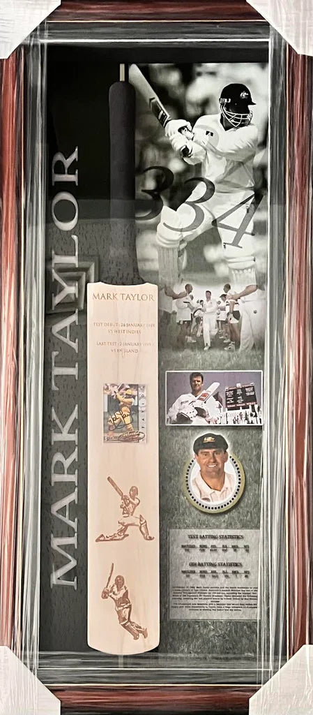 Mark Taylor Bat Framed