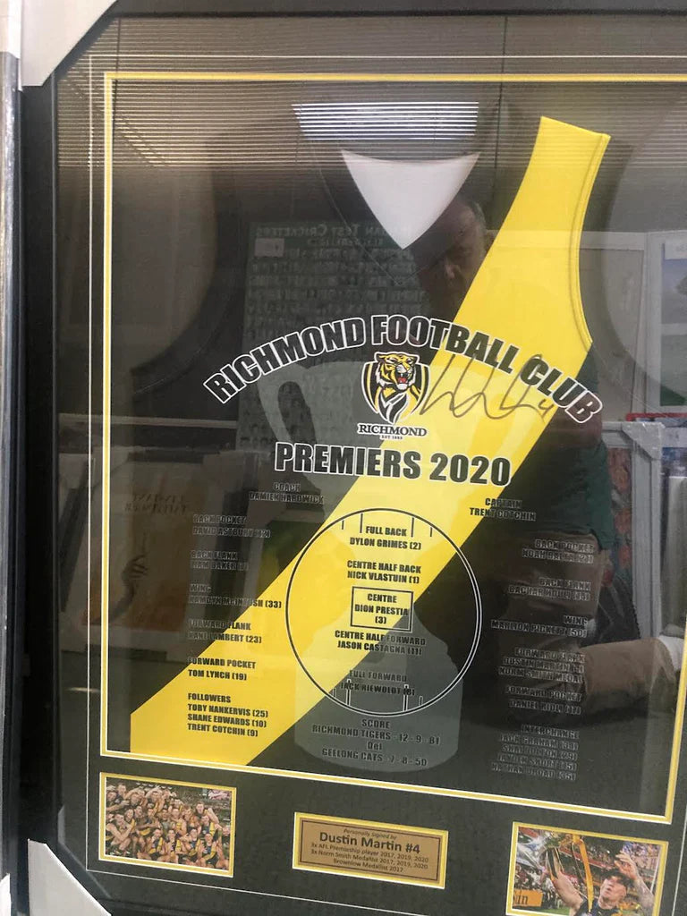 Richmond Tigers 2020 Premiership TEAM Jumper Signed By Dustin Martin