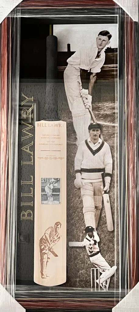 Bill Lawry Bat Framed