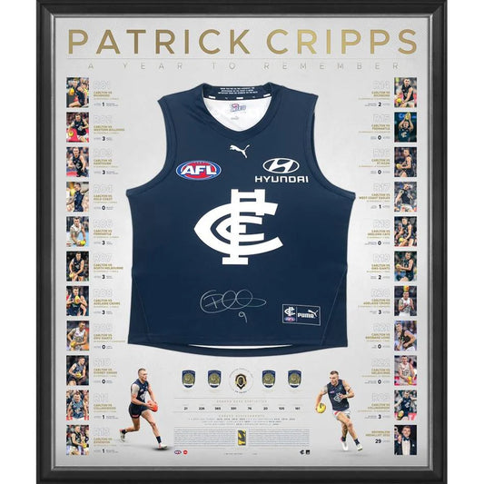 CARLTON'S PATRICK CRIPPS SIGNED DELUXE GUERNSEY DISPLAY