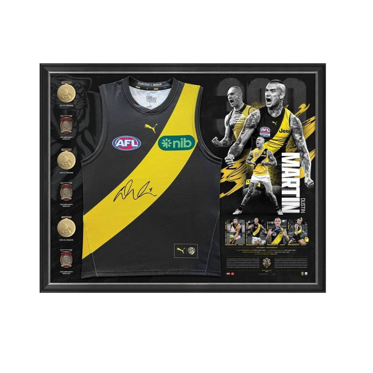 RICHMOND DUSTIN MARTIN SIGNED GUERNSEY DISPLAY