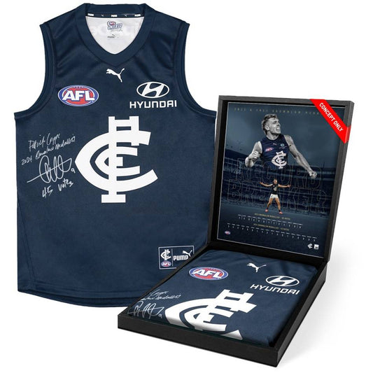 CARLTON- Cripps 2024 Boxed Brownlow Medal Signed Guernsey