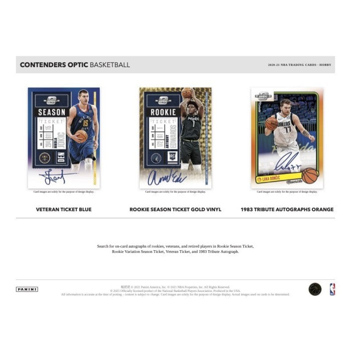 2020-21 Panini Contenders Optic Basketball Hobby Box