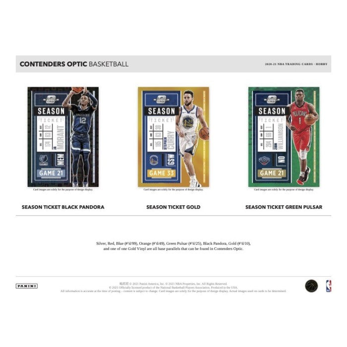 2020-21 Panini Contenders Optic Basketball Hobby Box