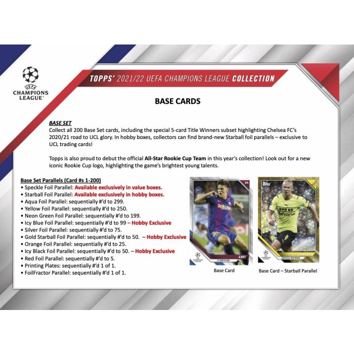 2021-22 Topps UEFA Champions League Collection Hobby 12-Box Case