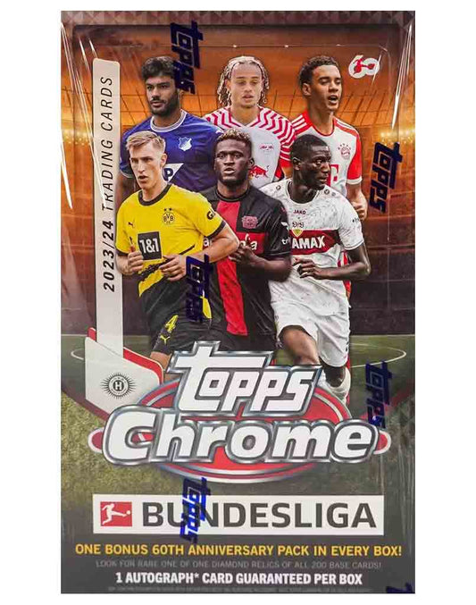2023-24 Topps Chrome Bundesliga Soccer Hobby 12-Box Case