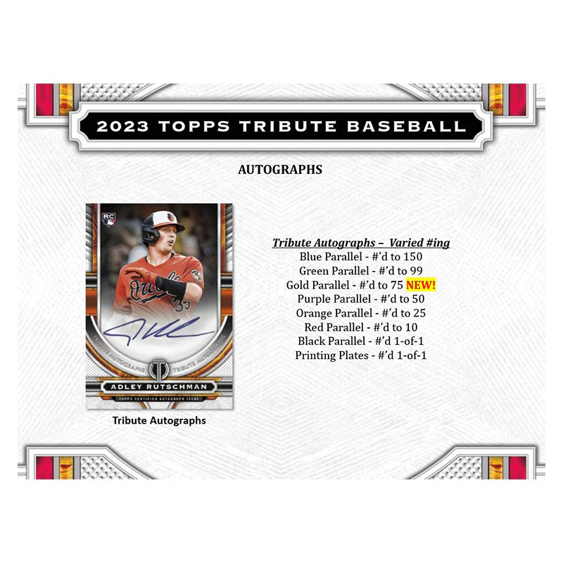 2023 TOPPS TRIBUTE BASEBALL HOBBY BOX