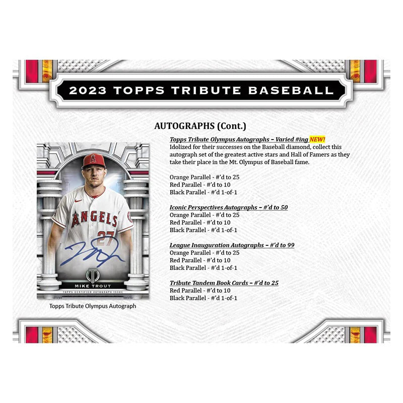 2023 TOPPS TRIBUTE BASEBALL HOBBY BOX