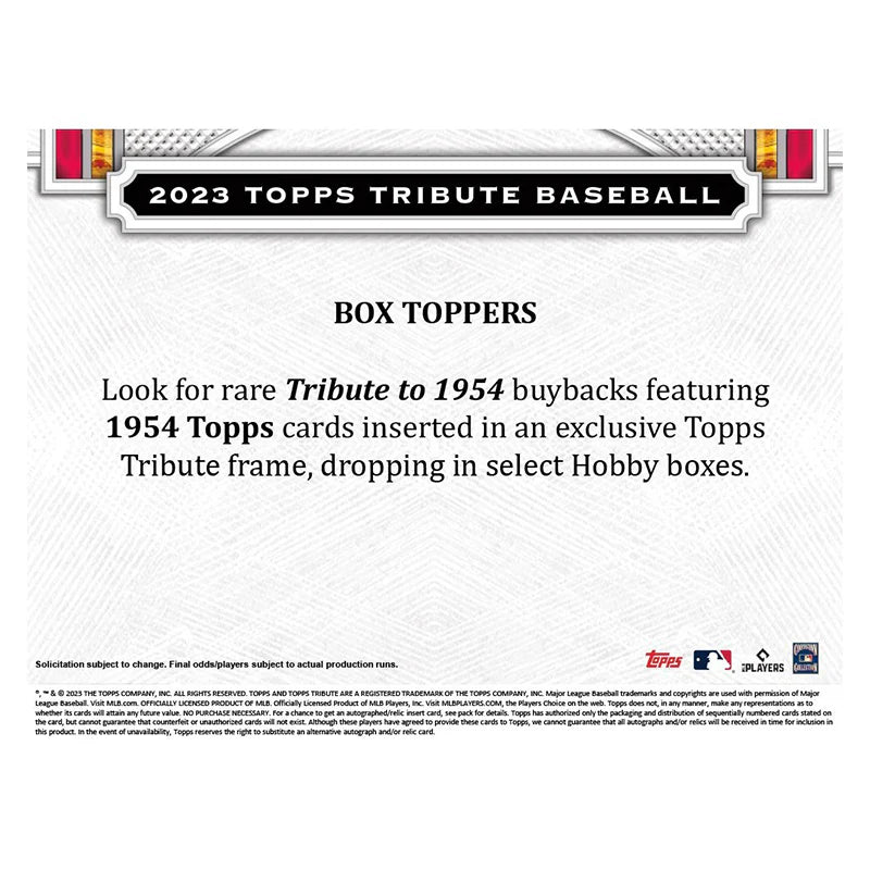 2023 TOPPS TRIBUTE BASEBALL HOBBY BOX