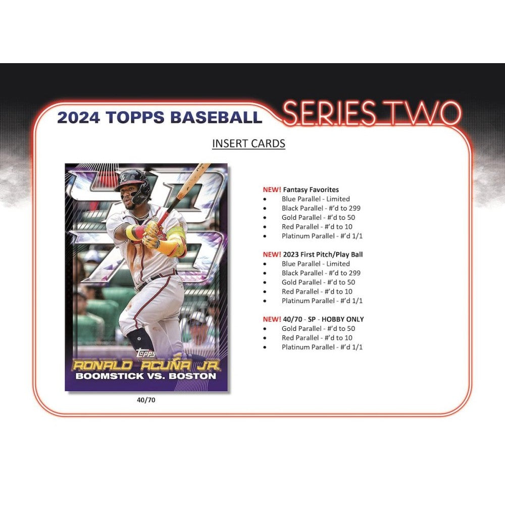 2024 Topps Series 2 Baseball Hobby 12-Box Case