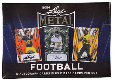 2024 Leaf Metal Football Hobby 12-Box Case