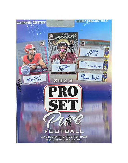 2023 Pro Set Pure Football Hobby 10-Box Case