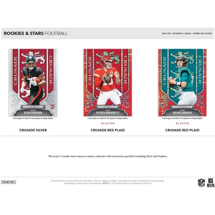 2023 Panini Rookies & Stars Football Hobby Blaster 20-Box Case