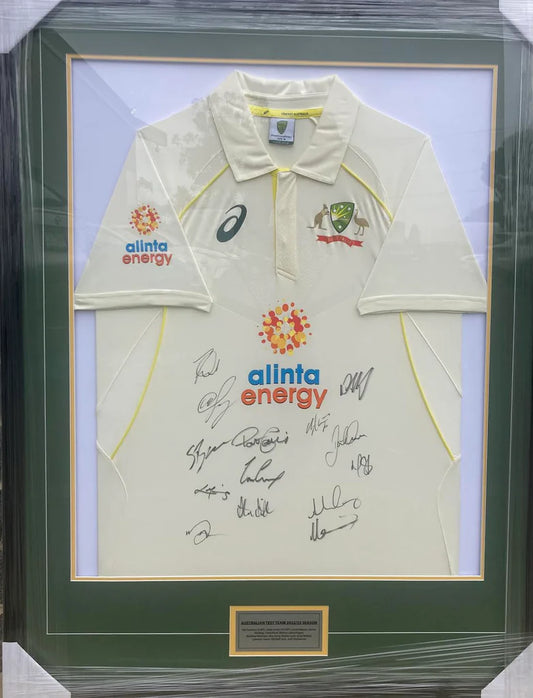 CRICKET-AUSTRALIAN TEST TEAM SIGNED SHIRT 2022/23