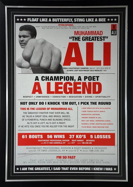 Muhammad Ali Tribute Poster/Framed