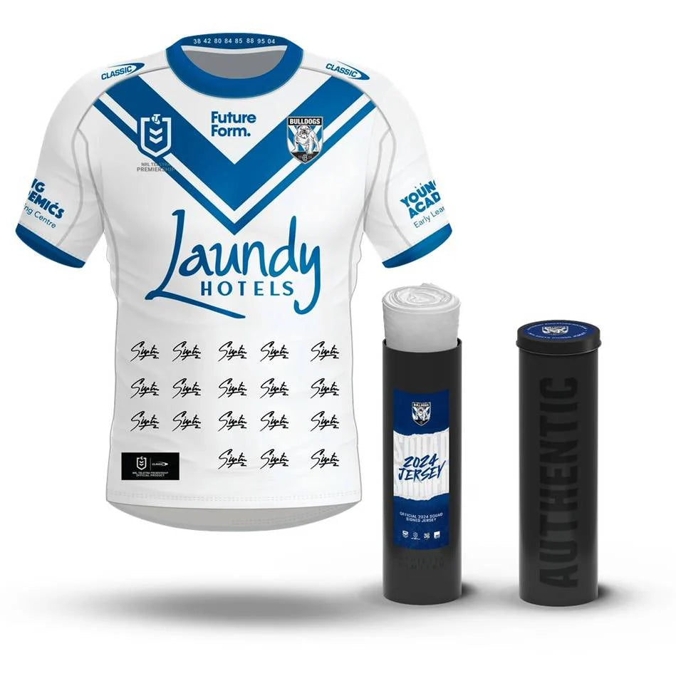 NRL-CANTERBURY-BANKSTOWN BULLDOGS 2024 SQUAD SIGNED JERSEY UNFRAMED ...