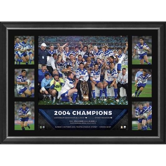 NRL-BULLDOGS 2004 NRL PREMIERS TRIBUTE FRAME