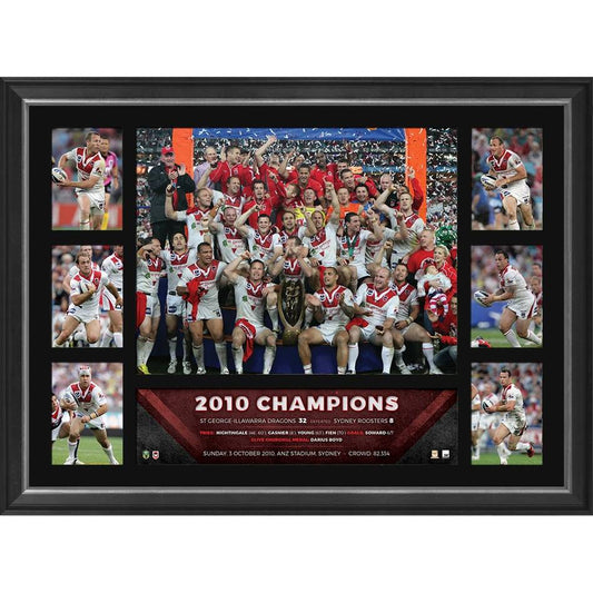 NRL-DRAGONS 2010 PREMIERS TRIBUTE FRAME