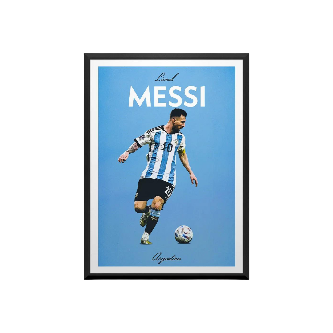 Lionel Messi Icons Print Framed