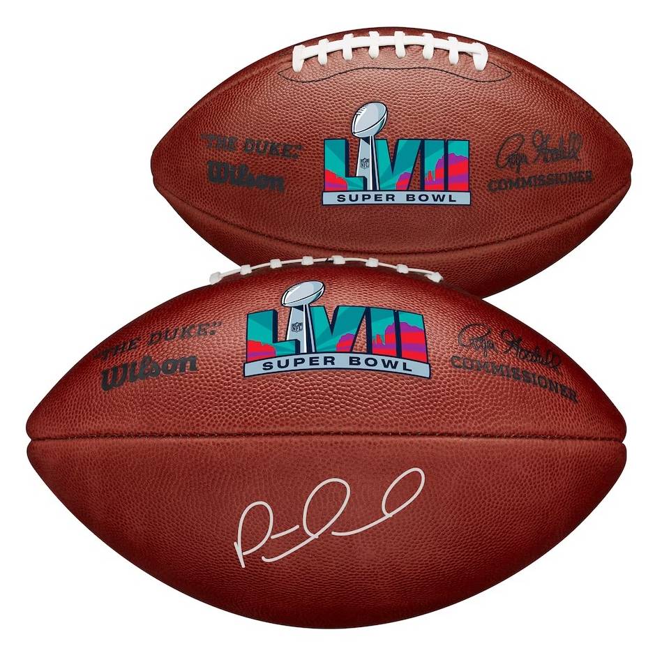 NFL-PATRICK MAHOMES SIGNED SUPER BOWL LVII DUKE FOOTBALL