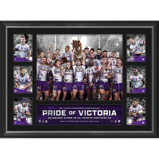 NRL-MELBOURNE STORM 2020 PREMIERS TRIBUTE FRAME