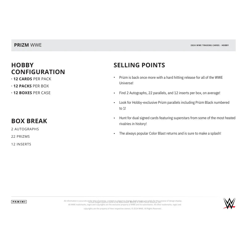 2024 Panini Prizm WWE Hobby Box