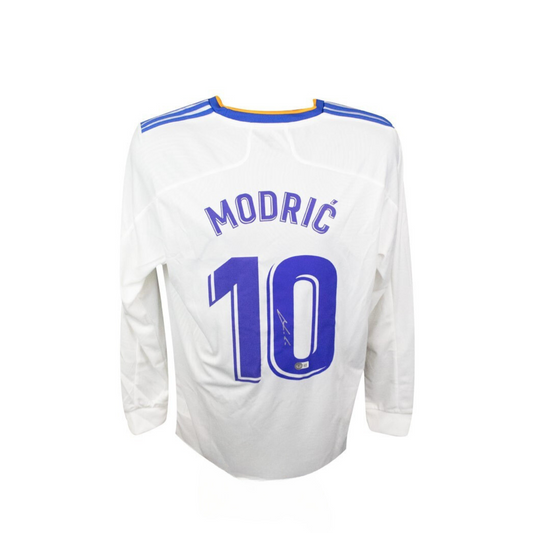 Luka Modric Autographed Real Madrid Soccer Jersey Long Sleeve Unframed