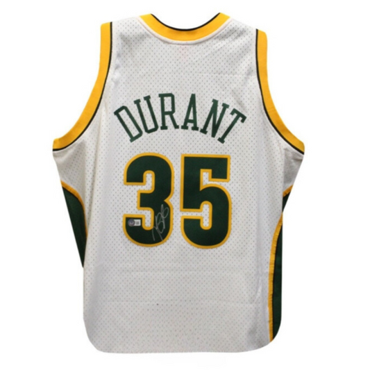 Kevin Durant Autographed Seattle Authentic White Basketball Jersey - BAS Unframed