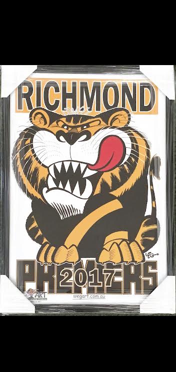 Richmond Tigers 2017 WEG Art Premiership Poster/Framed