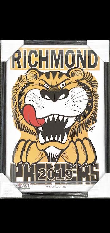 Richmond Tigers 2019 WEG Art Premiership Poster/Framed