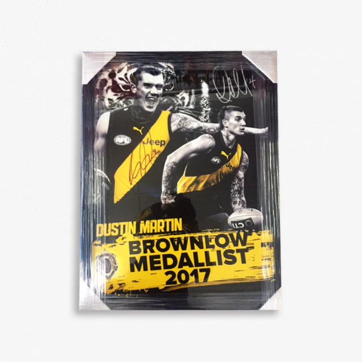 RICHMOND-Dustin Martin Brownlow Medalist 2017 Signed - FRAMED