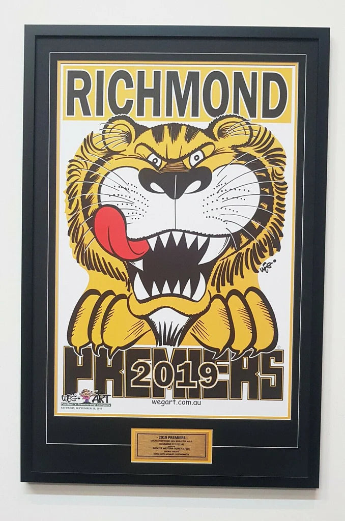 Richmond Premiers 2019 Weg poster framed