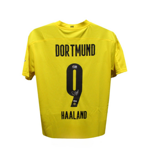 Erling Haaland Autographed Dortmund FC Soccer Jersey - BAS - Fanatics Unframed