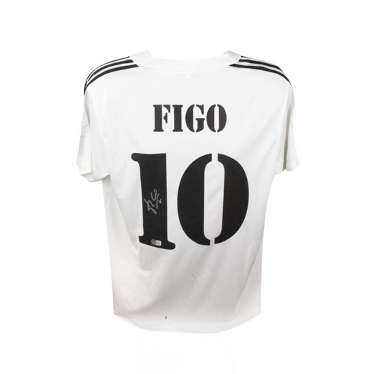 Luis Figo Autographed Real Madrid Soccer Jersey Unframed